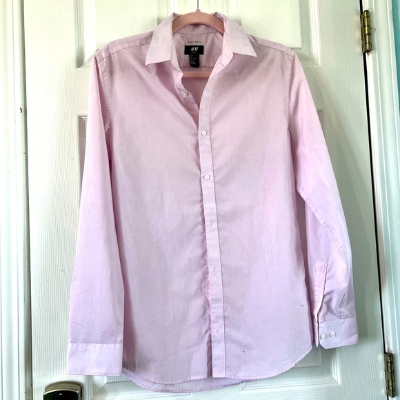 H&M Shirts Mens Light Pink Dress Shirt Poshmark